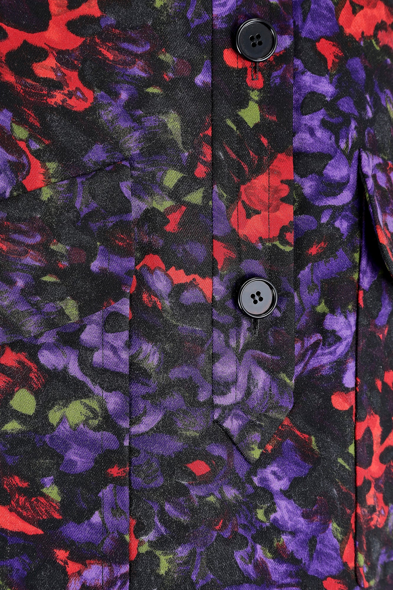 1980s Givenchy Boutique Abstract Floral Shirt Dress