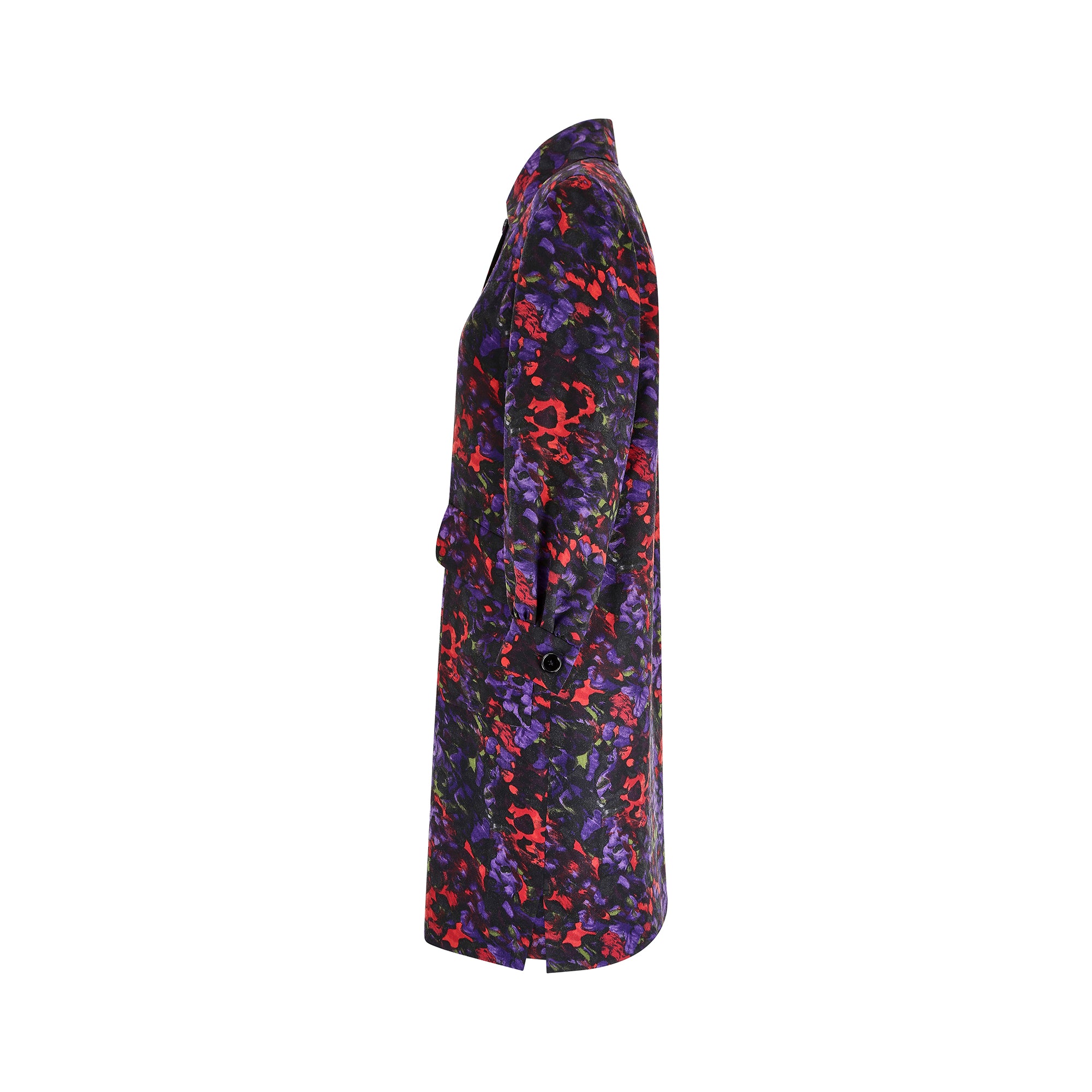 1980s Givenchy Boutique Abstract Floral Shirt Dress