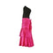 1980s Hidy Misawa Black Velvet and Hot Pink Silk Dress