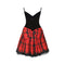 1980s John Charles Black Velvet and Tartan Dress