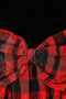 1980s John Charles Black Velvet and Tartan Dress