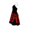 1980s John Charles Black Velvet and Tartan Dress