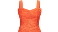 1980s Louis Feraud Orange Silk Crepe Dress
