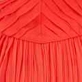 1980s Louis Feraud Silk Orange Pleated Chiffon Dress