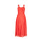 1980s Louis Feraud Silk Orange Pleated Chiffon Dress