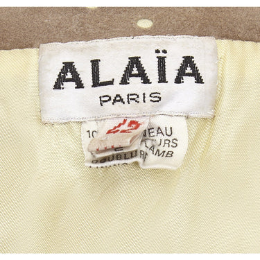 ARCHIVE - 1980s Alaïa Khaki Lambskin Jacket