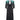 1980s Black Ruched Turquoise Sequinned Dress with Cape