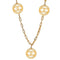 1980s Chanel Gold Tone Link Necklace with Medallion Charms