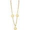 1980s Chanel Gold Tone Link Necklace with Medallion Charms
