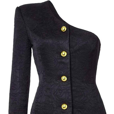 ARCHIVE - 1980s Chelsea Design Co. Asymmetrical Black Jacket With Gold Buttons