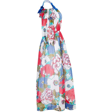 ARCHIVE - 1980s Donald Campbell Printed Floral Cotton Organdy Maxi Dress