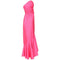 1980s Frank Usher Shocking Pink Strapless Fishtail Evening Dress