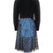 1980s Guy Laroche Blue and Black Velvet Polka Dot Dress Suit