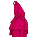 1980s Hot Pink Lanvin One Shoulder Dress With Peplum