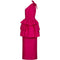 1980s Hot Pink Lanvin One Shoulder Dress With Peplum