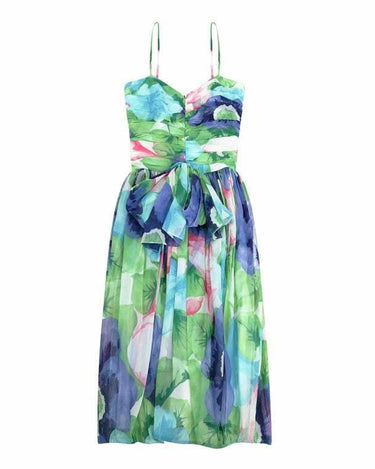 1980s Louis Feraud Cotton Floral Print Dress