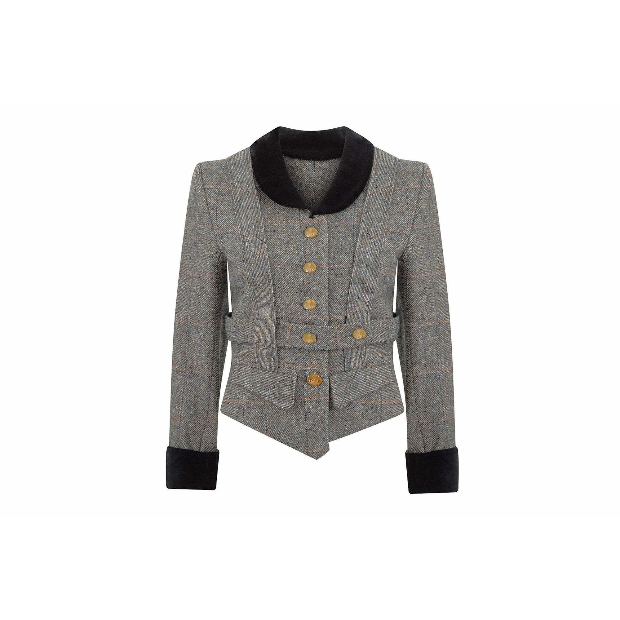 1980s Original Time Machine Collection Vivienne Westwood Harris Tweed Jacket