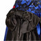 1980s Roots Blue Lace Bow Detail Cocktail Dress with Structured Bodice