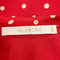 1980s Valentino Silk Crepe Demi Couture Red Polka Dot Dress with Bow