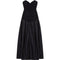 1980s Vicky Tiel Couture Strapless Black Silk Dress