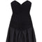 1980s Vicky Tiel Couture Strapless Black Silk Dress