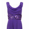 1980s Victor Edelstein Couture Purple Chiffon Dress