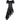 ARCHIVE - 1980s Yves Saint Laurent Black Asymmetric Dress With Flamenco Style Trim