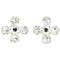 1980s Yves Saint Laurent Large Crystal Flower Earrings