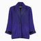 1980s Yves Saint Laurent Purple Felt Wool Black Trimmed Boyfriend Jacket