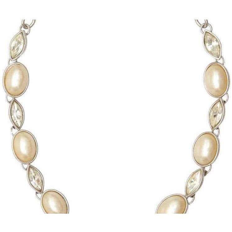 1980s Yves Saint Laurent Silver and Pearl Necklace