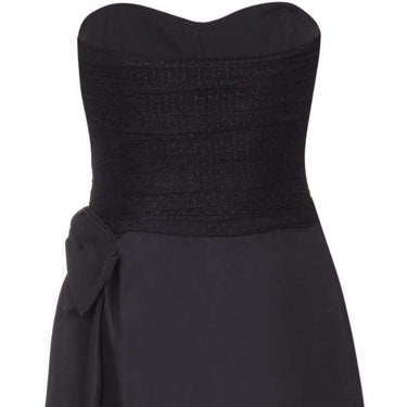1987 Yves Saint Laurent Documented Strapless Black Column Dress