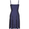 1980s/1990s Thierry Mugler Midnight Blue Couture Silk Dress