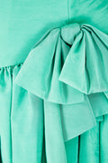 1980s Bees Knees Emerald Green Strapless Dress