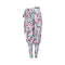 ARCHIVE - 1980s Blue and Pink Linen Harlequin Print Harem Trousers