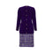 1980s Chanel Haute Couture Purple Tweed Velvet Three-Piece Suit