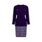 1980s Chanel Haute Couture Purple Tweed Velvet Three-Piece Suit