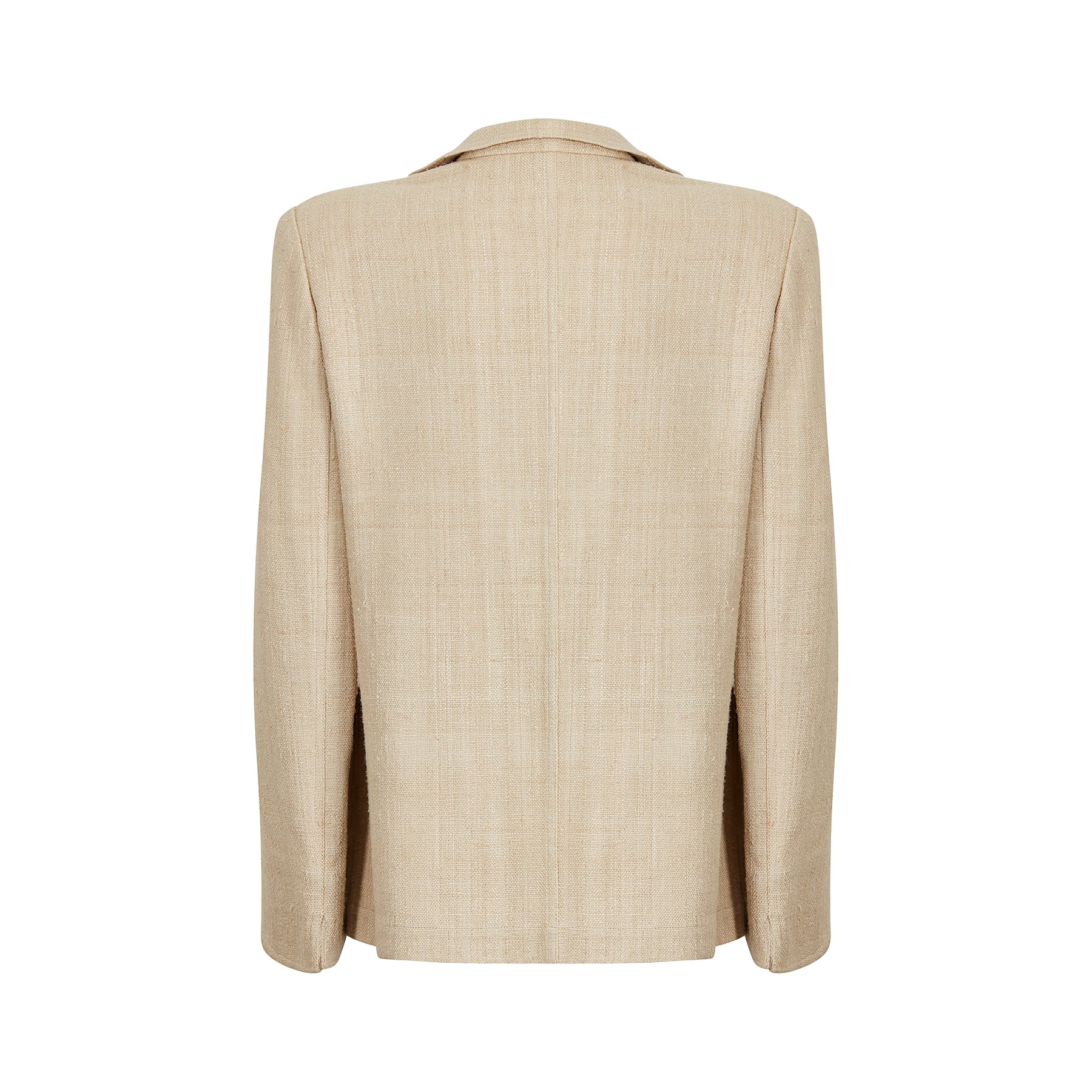 1990s Christian Dior Oatmeal Linen Double Breasted Jacket