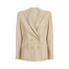 1990s Christian Dior Oatmeal Linen Double Breasted Jacket