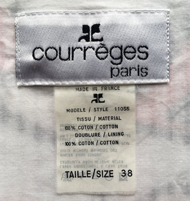 ARCHIVE - 1980s Courreges Peplum Top with Graphic Floral Print