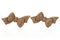 1980s Gold Diamante Bow Brooch Set of 2