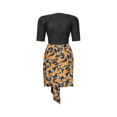 1980s Guy Laroche Novelty Horse Print Cotton Dress