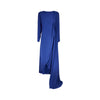 1980s Christian Dior Blue Silk Dress