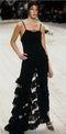 ARCHIVE - 1990s Alexander McQueen Black Crepe and Tulle Evening Dress