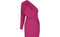 1980s Yves Saint Laurent Pink Silk Asymmetric Dress with Belt