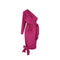 1980s Yves Saint Laurent Pink Silk Asymmetric Dress with Belt