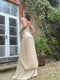 ARCHIVE - 1990s Balenciaga Beige Silk Chiffon Column Dress