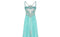 1990s Bespoke Turquoise Sequinned and Embroidered Dress
