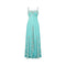 1990s Bespoke Turquoise Sequinned and Embroidered Dress