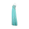 1990s Bespoke Turquoise Sequinned and Embroidered Dress
