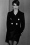1990s Christian Lacroix Black Dress Jacket with Crystal Buttons